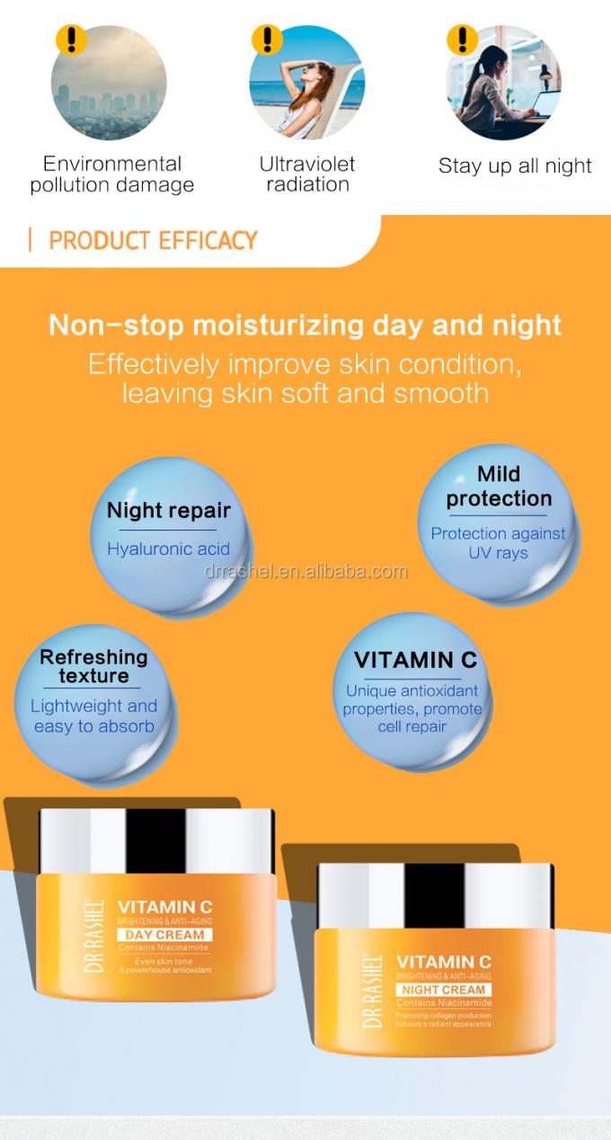 DR RASHEL Vitamin C Brightening Face كريم packaging