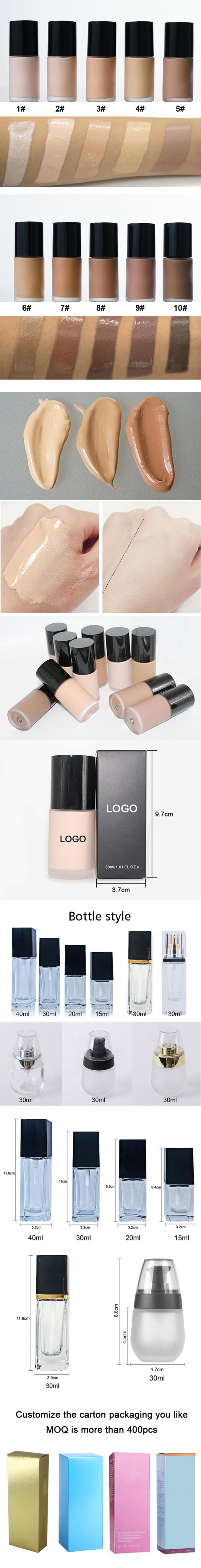 علامة تجارية خاصة Waterproof Liquid Makeup Foundation product display