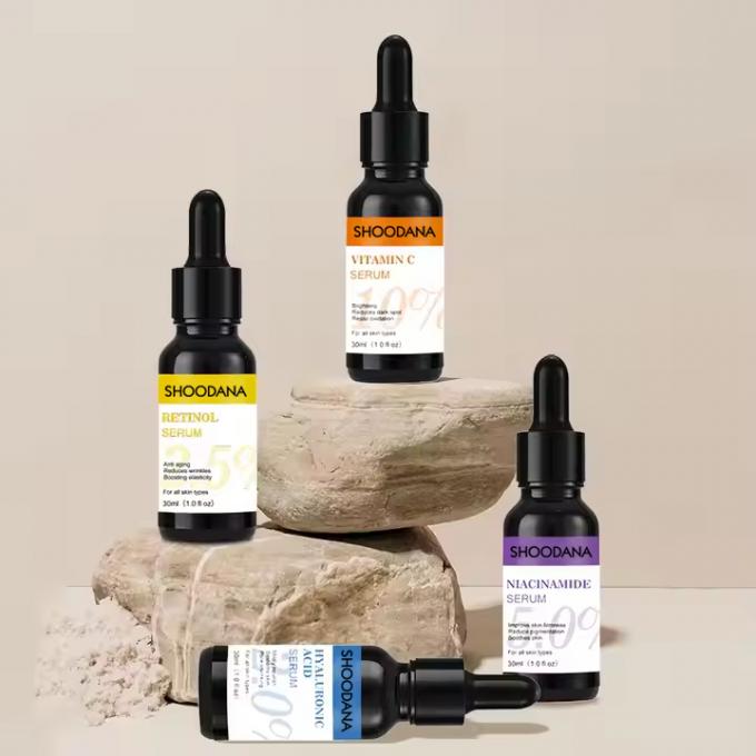 プライベートラベル face serum bottle with dropper